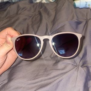 Ray-Ban Erika Sunglasses Brown/Violet Gradient Lenses + Dark Rubber Sand Frame